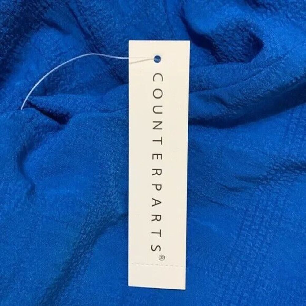 Counterparts Bell Sleeve Tie Button Top Women’s Small Blue - Picture 9 of 9